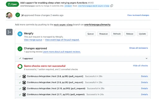 Unduh Ekstensi Mergify Terbaru – Otomatisasi GitHub Gratis - Screenshot 1