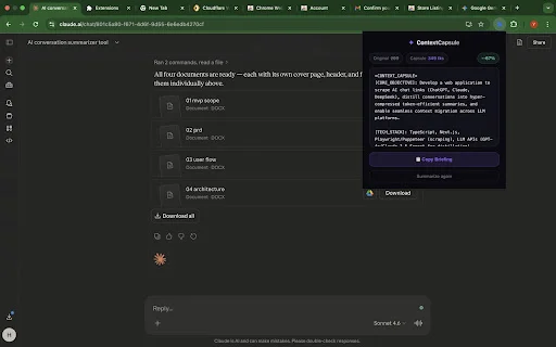 ContextCapsule: Ringkas Chat AI & Hemat Token – Unduh Gratis - Screenshot 2