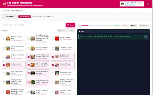 Download Zoo Nhóm Extension Terbaru – Alat Pemasaran Facebook Gratis - Screenshot 5