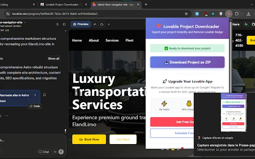 Download Lovable Project Downloader – Ekspor ZIP Cepat & Mudah - Screenshot 1