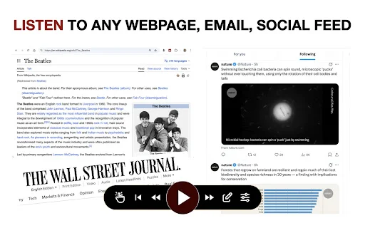 TTSReader V3: Ubah Teks Jadi Suara AI Natural di Chrome - Screenshot 1