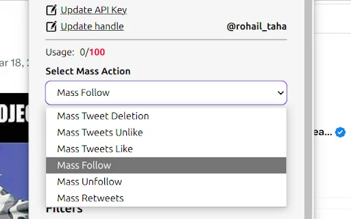 Mass Tweet Deletions & More – Powerful Twitter Automation Tool - Screenshot 2