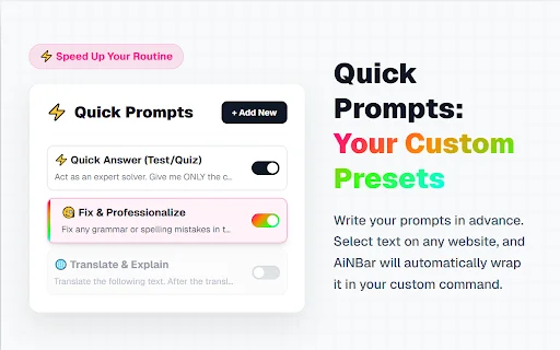 AiNBar: Akses AI di Sidebar Chrome – Chatbot Native Gratis - Screenshot 4