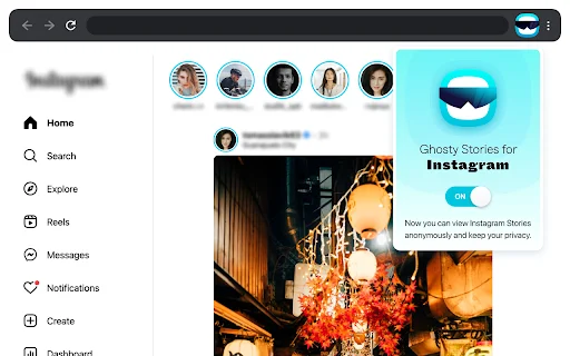 Ghosty Stories for Instagram: Lihat & Download Story Anonim - Screenshot 1