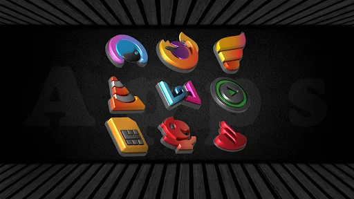 Download Auric Dark – 3D Icon Pack Terbaru – Ikon Premium AMOLED - Screenshot 11