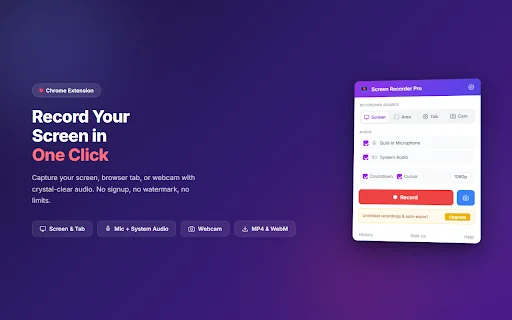 Screen Recorder Pro: Rekam Layar PC & Webcam Gratis - Screenshot 2