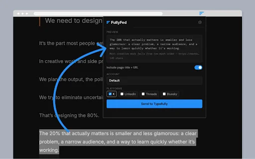 Download FullyFed Terbaru – Simpan Draft Typefully Praktis - Screenshot 1