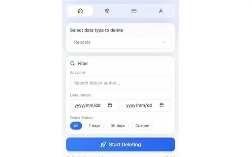 Download DeleteTik Terbaru – Hapus Repost & Video TikTok Massal - Screenshot 1
