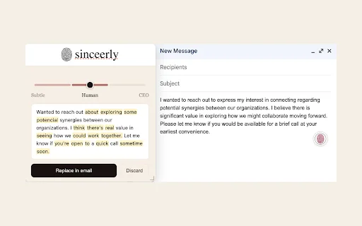 Unduh Sinceerly Terbaru – Ubah Email AI Jadi Terasa Humanis - Screenshot 2