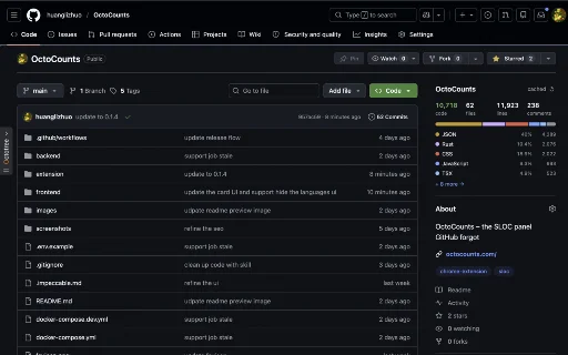 Download OctoCounts Terbaru – Cek Baris Kode GitHub Gratis - Screenshot 4