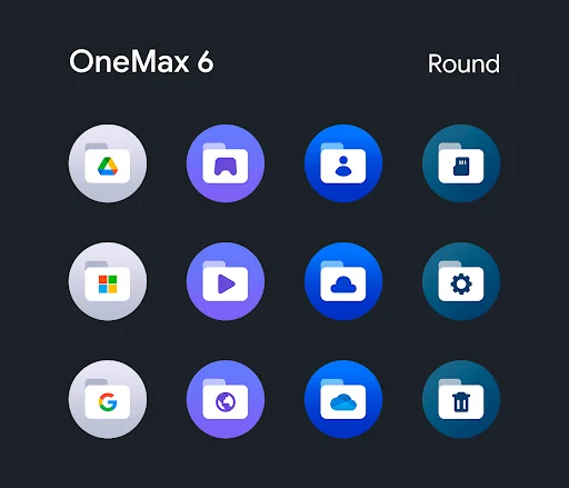 Download OneMax 6 Icon Pack Terbaru – Ikon Bulat Estetik Gratis - Screenshot 9
