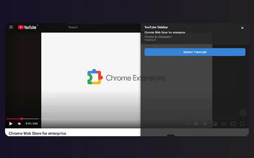 Download YouTube Sidebar Terbaru – Ekstrak Transkrip Gratis - Screenshot 1
